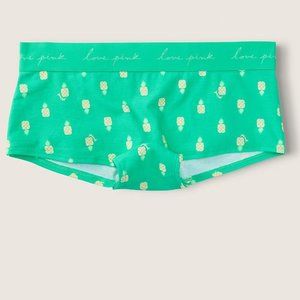 VS PINK XS Boyshort Green with Pineapples